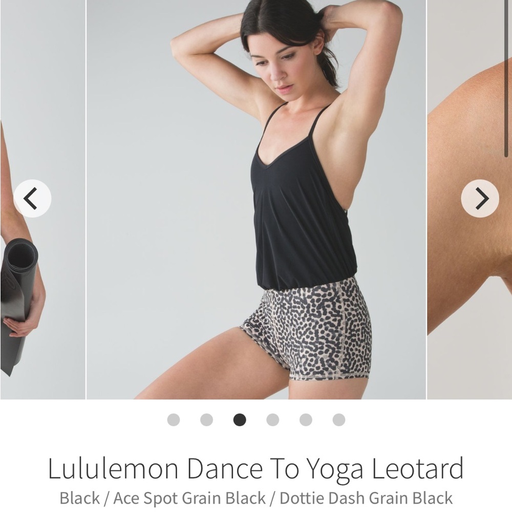 Lululemon Dance To Yoga Leotard in Black/Ace Spot Grain Black/Dottie Dash Grain - Picture 3 of 16